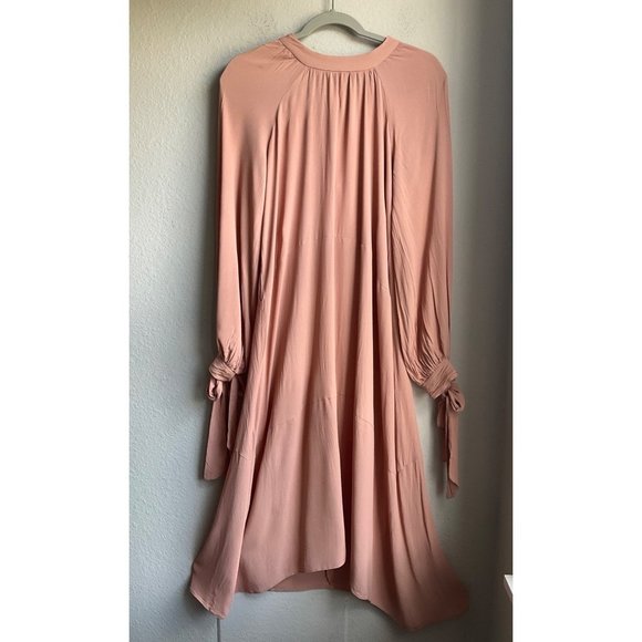 Zara Dresses & Skirts - Zara trf womens size Medium maxi dress blush pink bows (see flaws)
